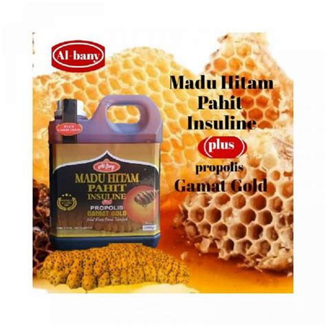 Jual Best Seller Madu Hitam Pahit Plus Gamat Gold Al Bany Kg Kota