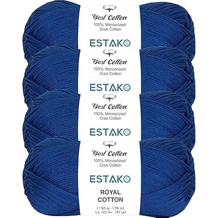 Amazon Estako Royal Cotton Skeins Pack Mercerized Giza