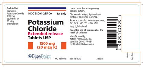 POTASSIUM CHLORIDE Tablet Extended Release