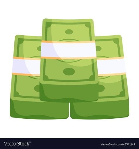 Money stack Royalty Free Vector Image - VectorStock