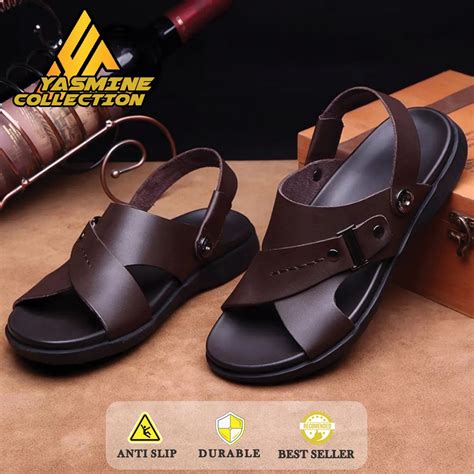 Jual Sandal Pria Terbaru Sendal Selop Kulit Original Terlaris Sandal