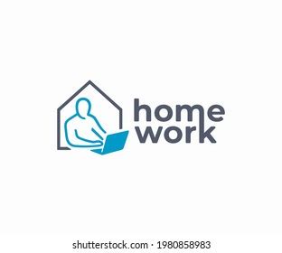 Home Office Logo Design Remote Employee Stock Vector (Royalty Free ...