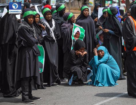 Photos Imn Members Protest Continued Detention Of El Zakzaky