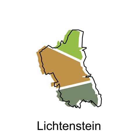 Map Of Lichtenstein Vector Illustration Design Template Suitable For