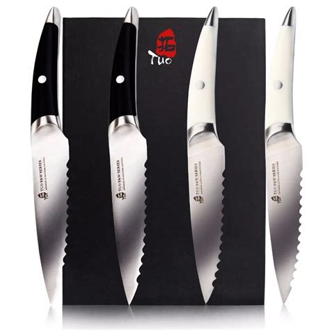 Tuo Cutlery Steak Knife Set Pieces Inch Japanese Ultra Stainless