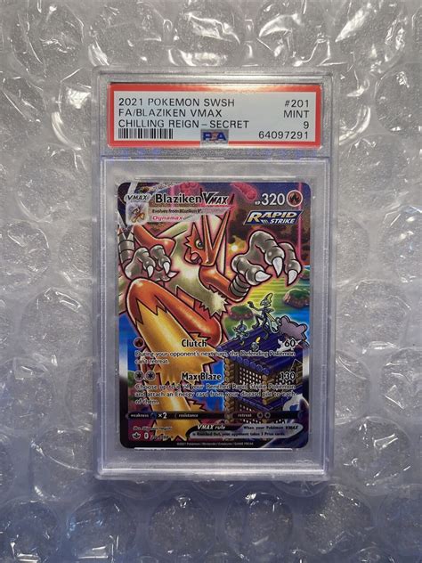 2021 Pokemon Chilling Reign 201 198 FA Alt Art Blaziken Vmax Secret