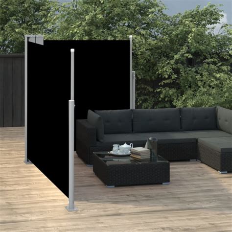 Toldo lateral retráctil negro 140x600 cm Toldos y Pérgolas AllZone