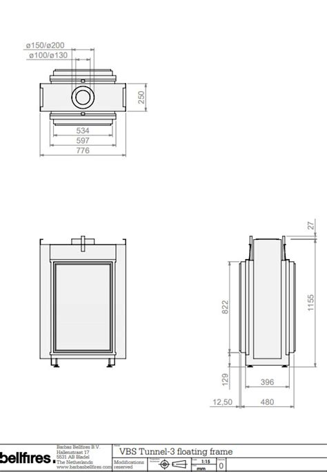 Vertical Bell Small Tunnel Gas Fires Designer Fires