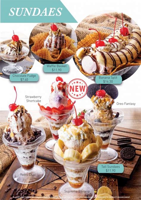 Sundaes Geláre Waffles Coffee Ice Cream Treat Yourself