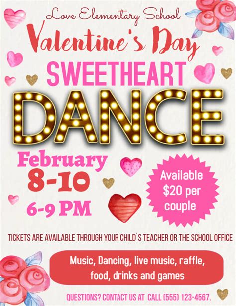 Copy Of Valentines Day Sweetheart Dance Flyer Postermywall