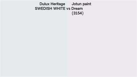 Dulux Heritage SWEDISH WHITE Vs Jotun Paint Dream 3154 Side By Side