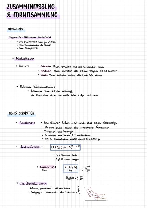 Formelsammlung Zusammenfassung Zusammenfassung Formelsammlung