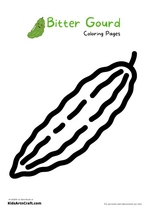 Bitter Gourd Coloring Pages For Kids Free Printables Kids Art And Craft