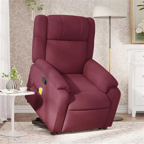 CHIC Fauteuil Salon Moderne Fauteuil Inclinable De Massage Rouge