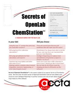 Secrets Of OpenLab ChemStation ACCTA Secrets Of Openlab Chemstation