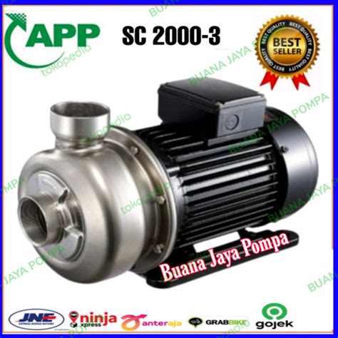 Jual POMPA CENTRIFUGAL APP KENJI SC 2000 3 2HP 380V 3 PHASE STAINLESS