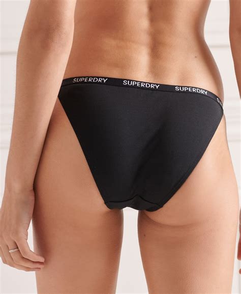 Superdry Harper Bikini Slip Aus Bio Baumwolle Im Er Pack Damen