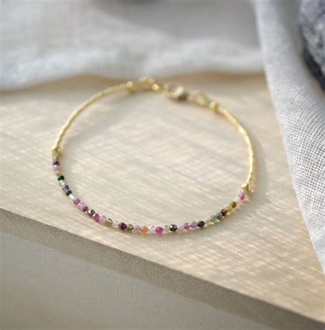 Natural Multi Color Tourmaline Bracelet Add Color To Your Style With