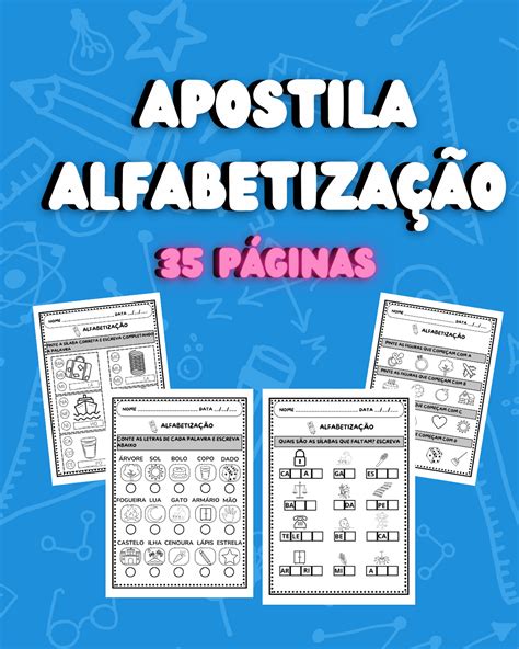 Apostila De Alfabetiza O Educa Market