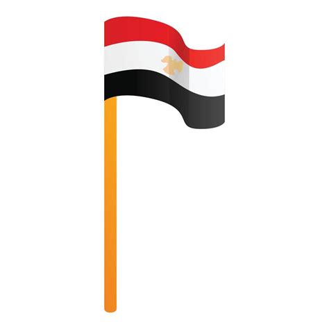 Egypt flag icon, cartoon style 14284454 Vector Art at Vecteezy