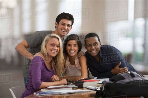 Friends Studying Together Stock Photo Dissolve