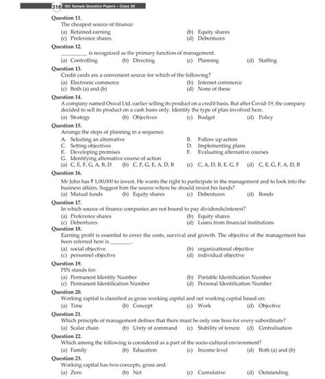 Sample Question Papers For Isc Commerce Class 12 Semester I Exam 2021 Solved New Specimen