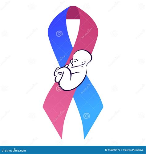 International Day Of Premature Babies Festive Ribbon With A Baby The