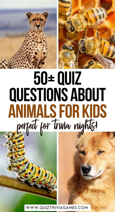 50 Animal Quiz Questions And Answers For Kids - Quiz Trivia Games