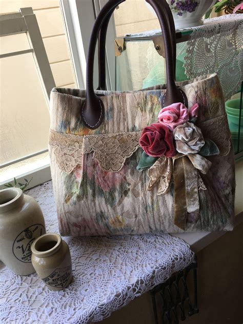 Pin By Stephanie Sheehan On DIY Bags Lace Bag Shabby Chic Bags