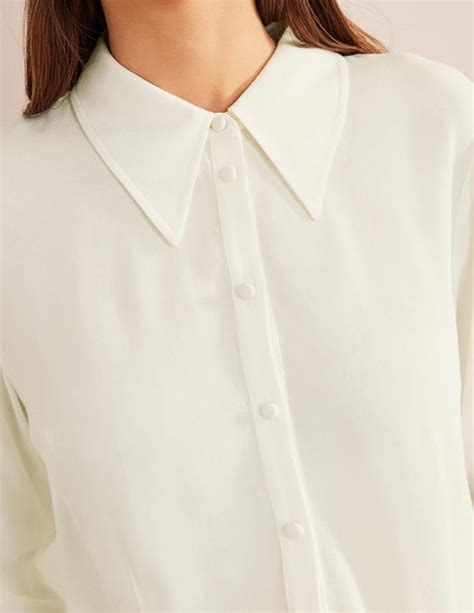 Fitted Workwear Shirt Ivory Boden Uk