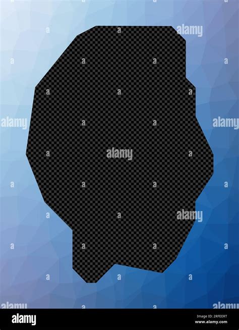 Gili Trawangan Geometric Map Stencil Shape Of Gili Trawangan In Low