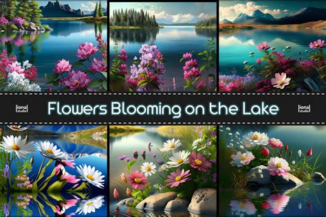 Flowers Blooming on the Lake Background Graphic by lionalstudio ...