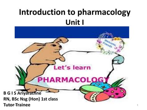 Introduction To Pharmacology Ppt