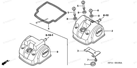 Honda Atv 2004 Oem Parts Diagram For Cylinder Head Cover