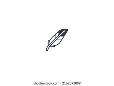 Feather Vector Flat Emoticon Isolated Feather Stock Vector (Royalty Free) 2162893899 | Shutterstock