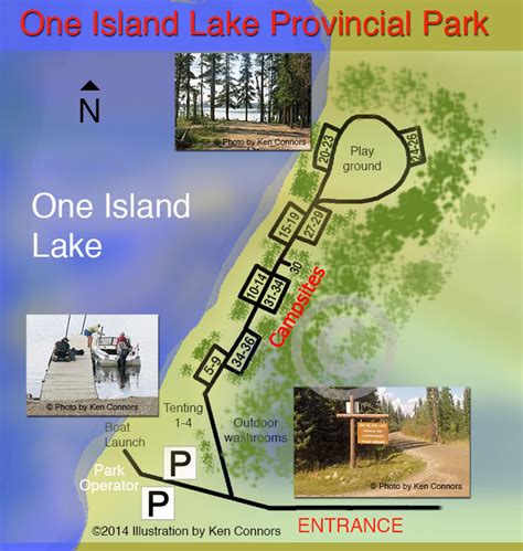 One Island Provincial Park Campsite Map British Columbia Campground Map