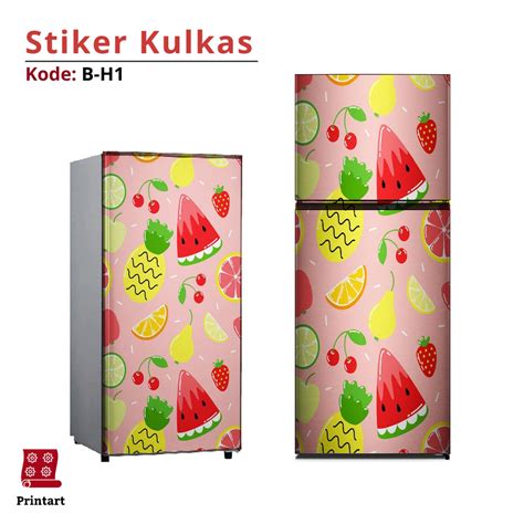 Jual Stiker Kulkas 1 Pintu Dan Stiker Kulkas 2 Pintu Motif Buah B H1