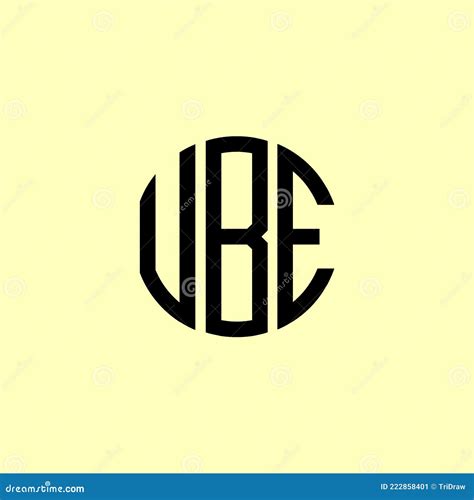 Creative Rounded Initial Letters Ube Logo Stock Illustration