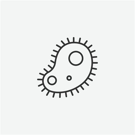 Bacteria Icon Virus Microbe Isolated Icon For Graphic And Website