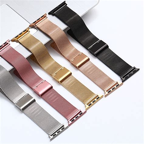 Milanese pulseiras para apple watch 45mm 42mm 44mm 40mm aço inoxidável