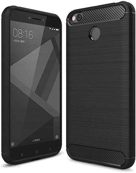 Pskom Etui Pancerne Carbon Do Xiaomi Redmi 4X Szkło Etui na telefon