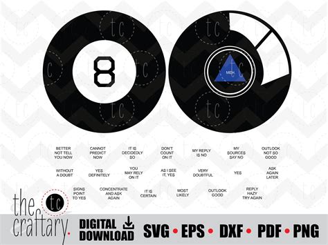 Magic 8 Ball Fortune Telling 8 Ball Svg Eps Dxf Etsy