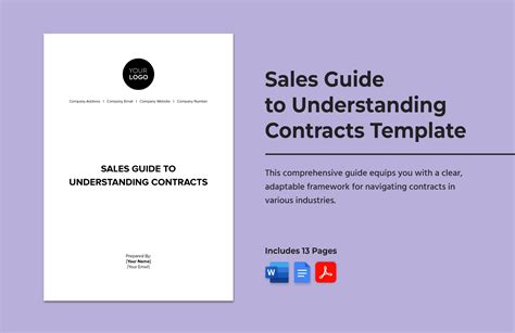 Sales Guide To Understanding Contracts Template In Pdf Word Google