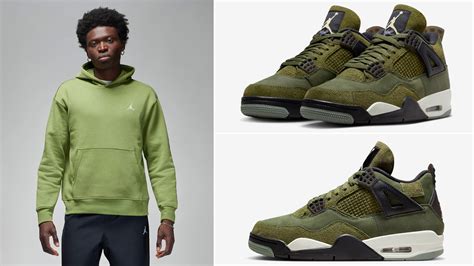 Air Jordan 4 Craft Olive Fleece Clothing Hoodie Pants Shorts