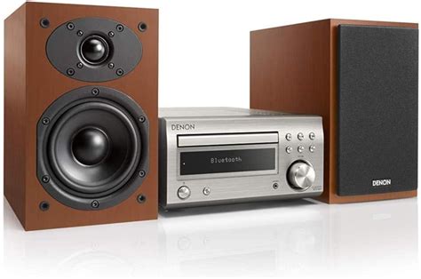 Denon D M Microcadena Con Lector De Cd Y Bluetooth Color Plata Y