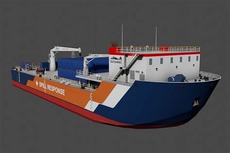 3d Model Oil Spill Response Barge 3d Model Vr Ar Low Poly Cgtrader