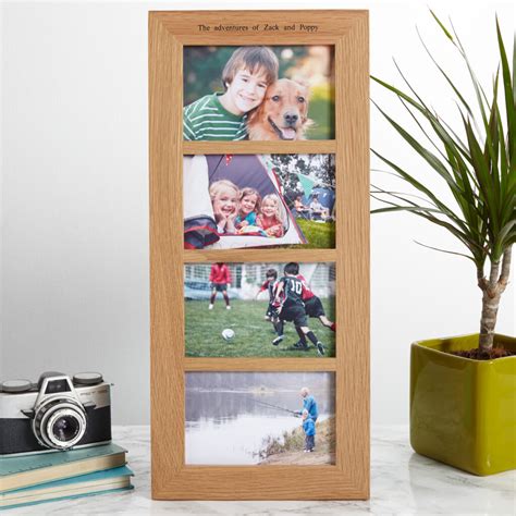 Oak Multi Aperture Gallery Photo Picture Frame 9 Aperture