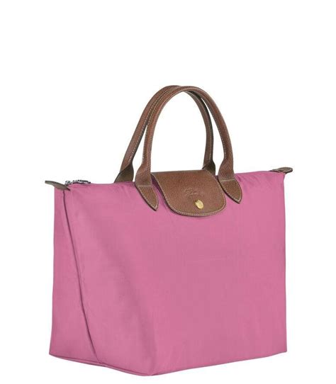 Tas LONGCHAMP Le Pliage Medium Short Handle Nylon MSH Peony Barang