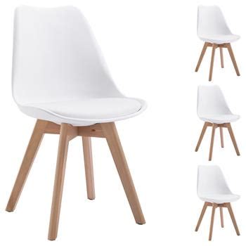 Lot De Chaises Scandinaves Abby En Synth Tique Blanc Mobil Meubles