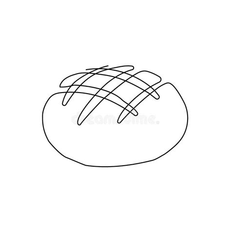 Rye Bread One Line Art Continuous Line Drawing Of Loaf Of Bread Stock